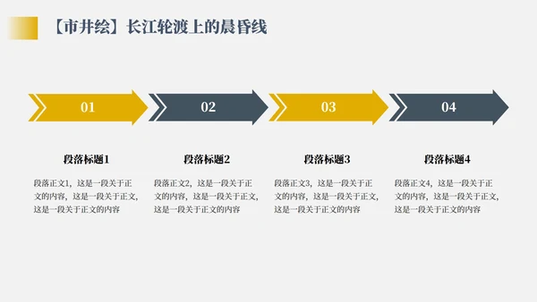 黄色几何复古风家乡武汉介绍PPT模板