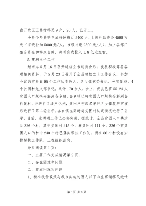 县政府关于全县扶贫工作情况汇报.docx