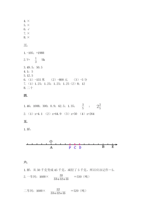 青岛版小升初数学模拟试卷含答案（研优卷）.docx