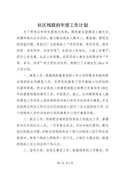 社区残联的年度工作计划.docx