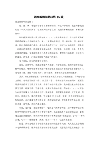 语文教师学期总结（5篇）.docx