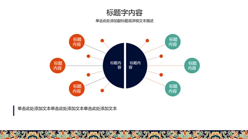 复古图案民族风格ppt动态模板