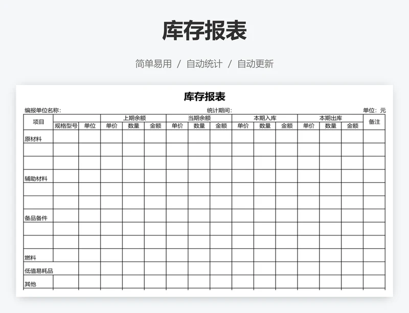 库存报表