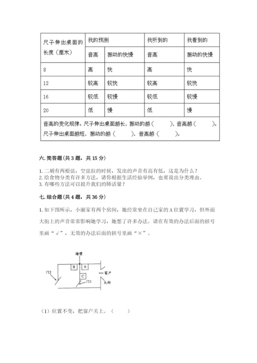 教科版四年级上册科学期末测试卷带下载答案.docx