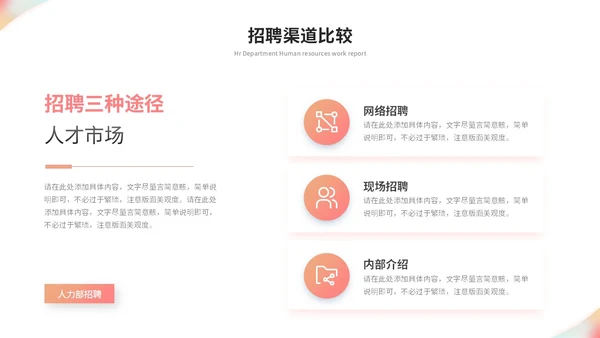 简约时尚商务人事部人力资源工作总结工作汇报ppt模板人力资源工作汇报