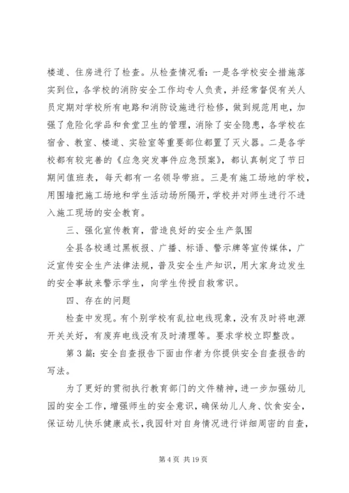 安全自查报告（共10篇） (2).docx