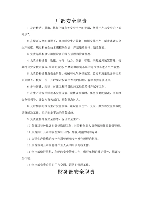 安全生产责任新版制度及各岗位基本职责.docx