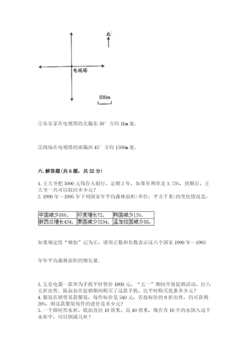 北师大版小学六年级下册数学期末检测试题附答案【轻巧夺冠】.docx