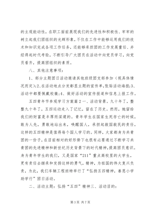五四青年节参观学习方案.docx