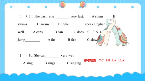 Module 3 Unit 2 What's the elephant doing 课件(共43张P