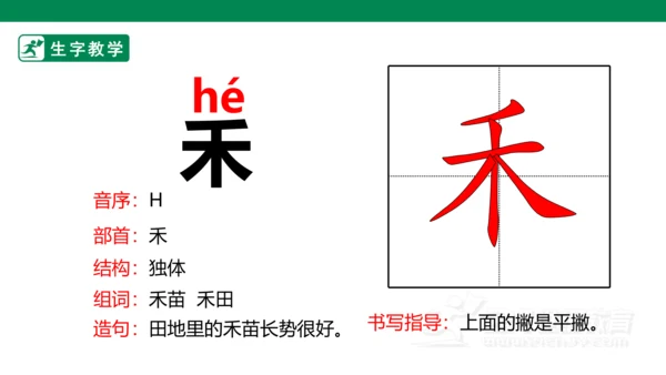 识字4 日月水火 生字动画课件