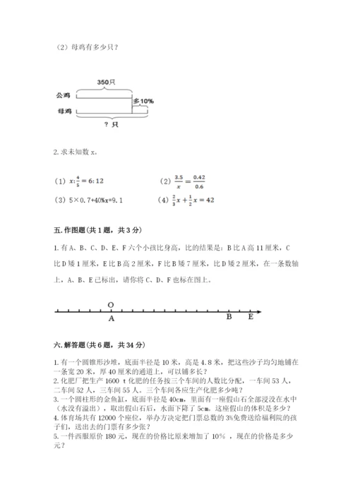 潮阳区六年级下册数学期末测试卷精品含答案.docx