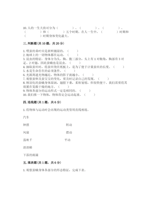 教科版科学三年级下册期末测试卷及参考答案【达标题】.docx