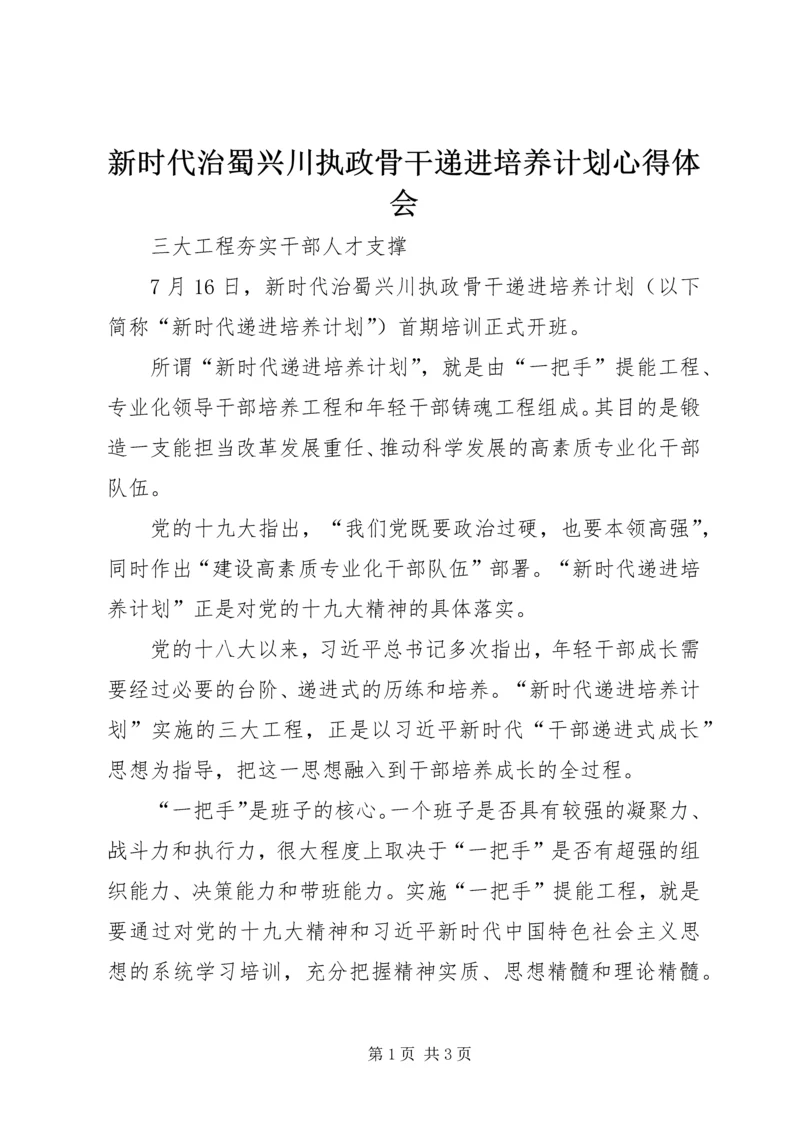 新时代治蜀兴川执政骨干递进培养计划心得体会 (2).docx