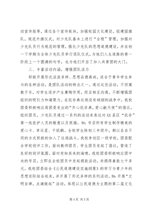 优秀基层团组织推荐材料：不用扬鞭自奋蹄.docx