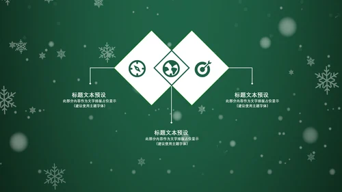 浪漫雪花西方圣诞节活动策划通用PPT模板