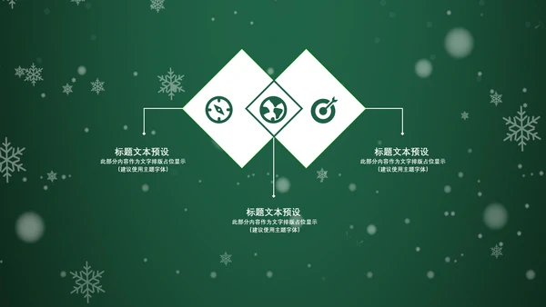 浪漫雪花西方圣诞节活动策划通用PPT模板