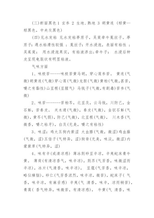 执业中药师-中药鉴定部分重要考点总结_1.docx