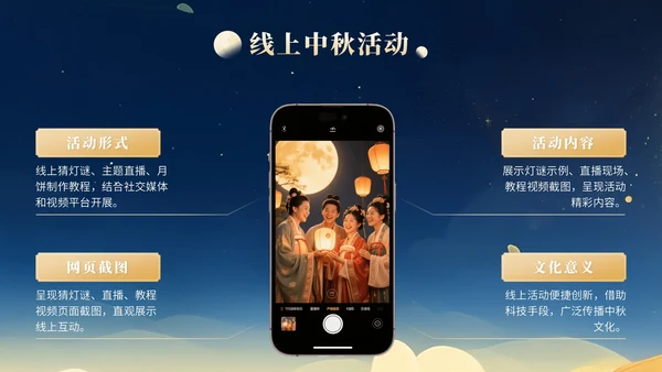 橙色中国风中秋文化活动知识讲座PPT模版