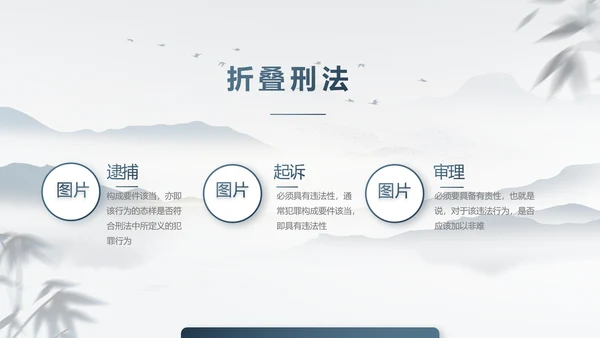 蓝色中国风法治讲堂工作总结PPT动态模板