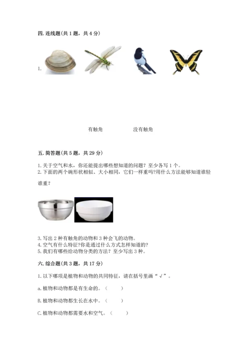 教科版一年级下册科学期末测试卷附答案下载.docx