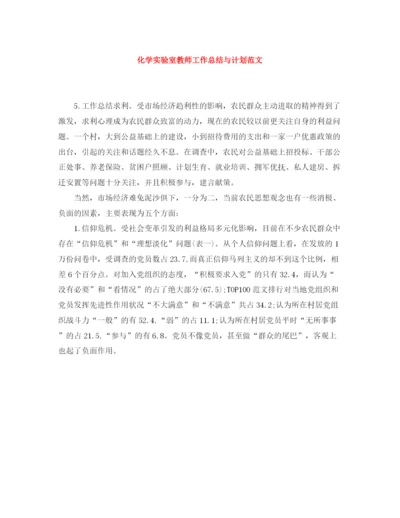 精编之化学实验室教师工作总结与计划范文.docx