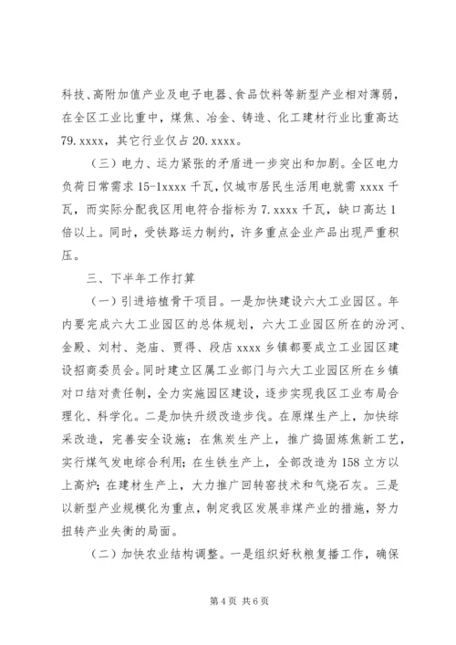 人民政府200上半年工作总结及下半年工作打算.docx