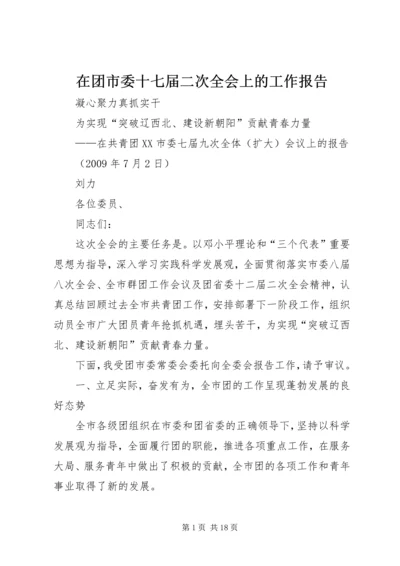 在团市委十七届二次全会上的工作报告.docx