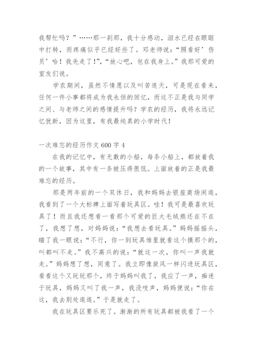 一次难忘的经历作文600字.docx