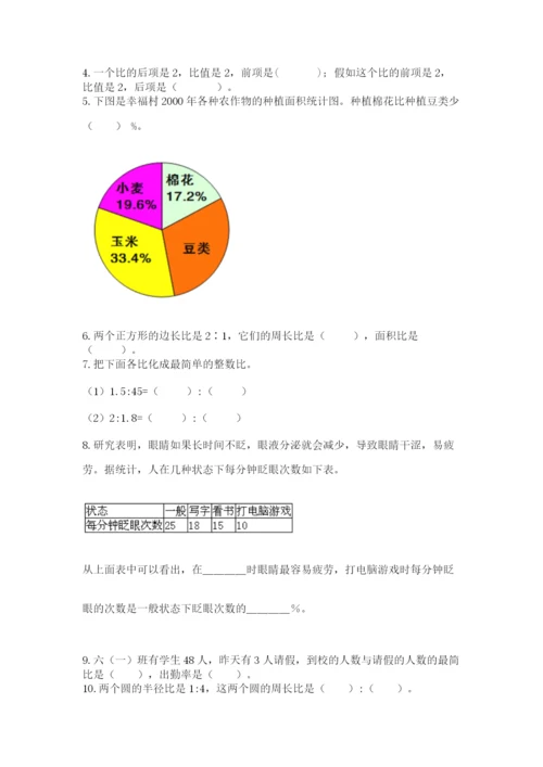 2022六年级上册数学期末考试试卷附答案（培优）.docx
