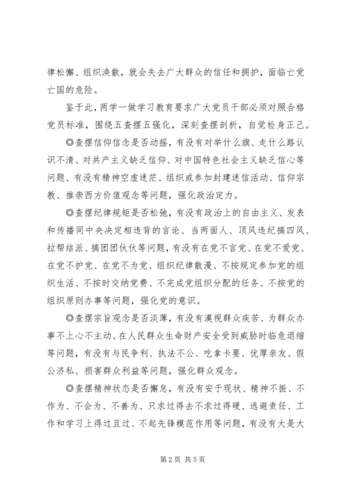 五查摆五强化心得体会.docx