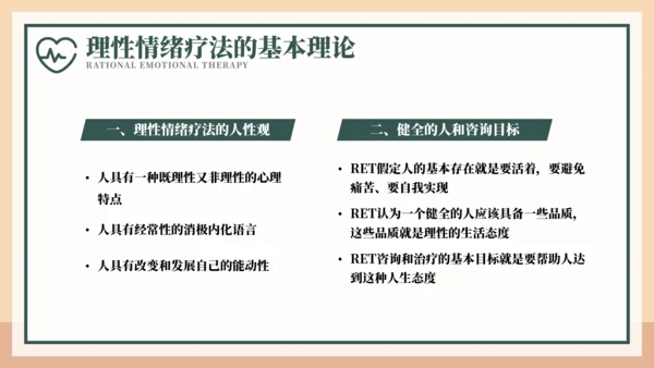 释放情绪理性情绪疗法宣传PPT模板