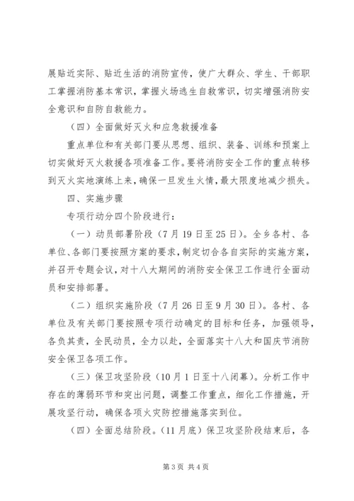 乡镇开展喜迎十八大消防安全保卫工作实施方案.docx