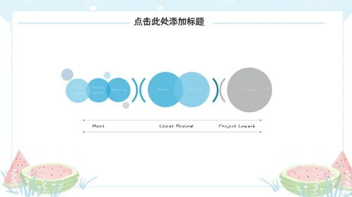 清凉一夏马卡龙配色通用PPT模板