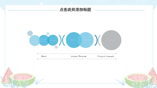 清凉一夏马卡龙配色通用PPT模板