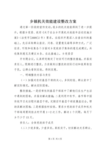 乡镇机关效能建设整改方案.docx