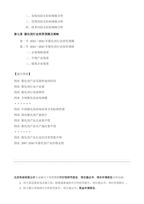 催化剂项目投资调研及前景预测报告模板.docx