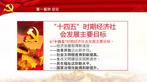学习第十四个五年规划和2035年远景目标要点解读PPT模板