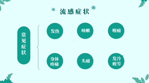 打败流感主题宣传教育通用PPT模板