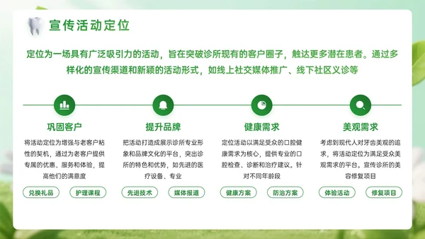 绿色系3D关于口腔诊所宣传活动PPT模板