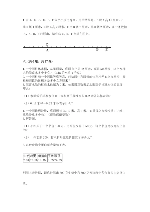 最新人教版小升初数学模拟试卷附答案（培优b卷）.docx