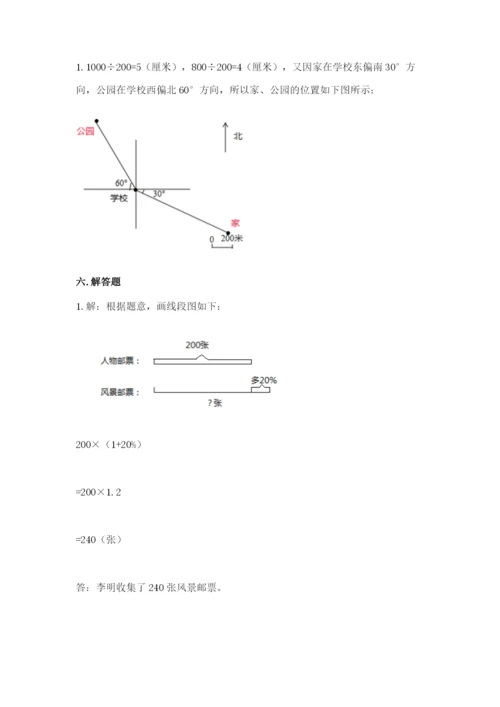 2022六年级上册数学期末测试卷及参考答案（模拟题）.docx