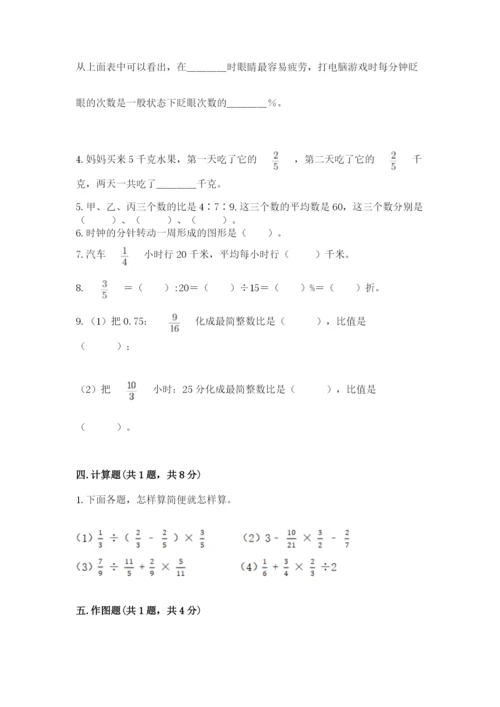 小学六年级上册数学期末测试卷附参考答案（精练）.docx
