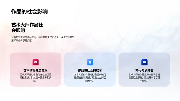 艺术大师生涯解析PPT模板