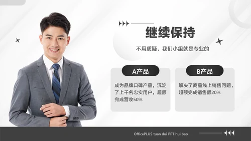 白色商务风企业工作汇报PPT套装