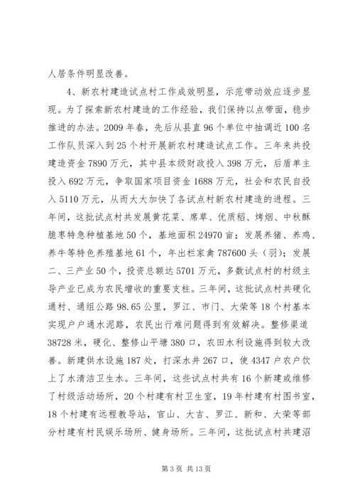 县长发展新农村建设会上讲话.docx