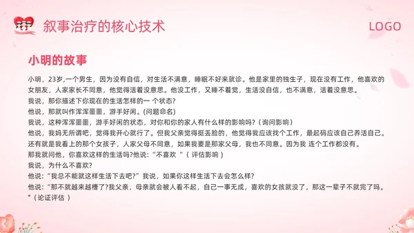 粉色插画叙事护理概述PPT模板宣传PPT动态PPT
