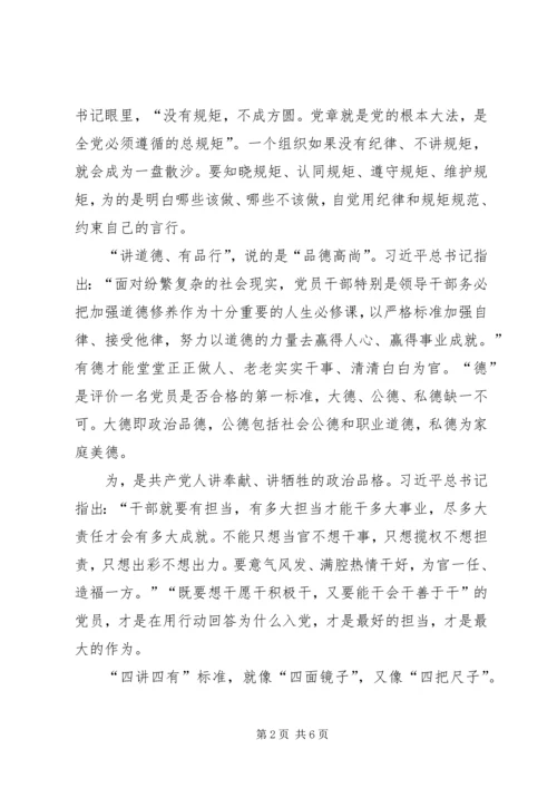 四讲四有、五个能否发言稿.docx