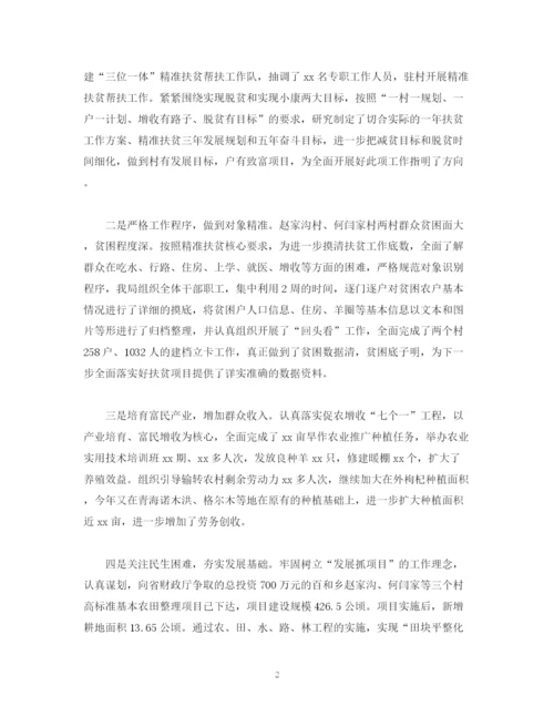 精编之工作总结精准扶贫个人工作总结报告模板范文.docx