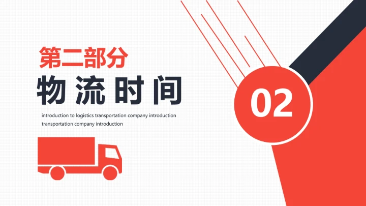 物流行业货运物流运输公司企业介绍简介PPT模版